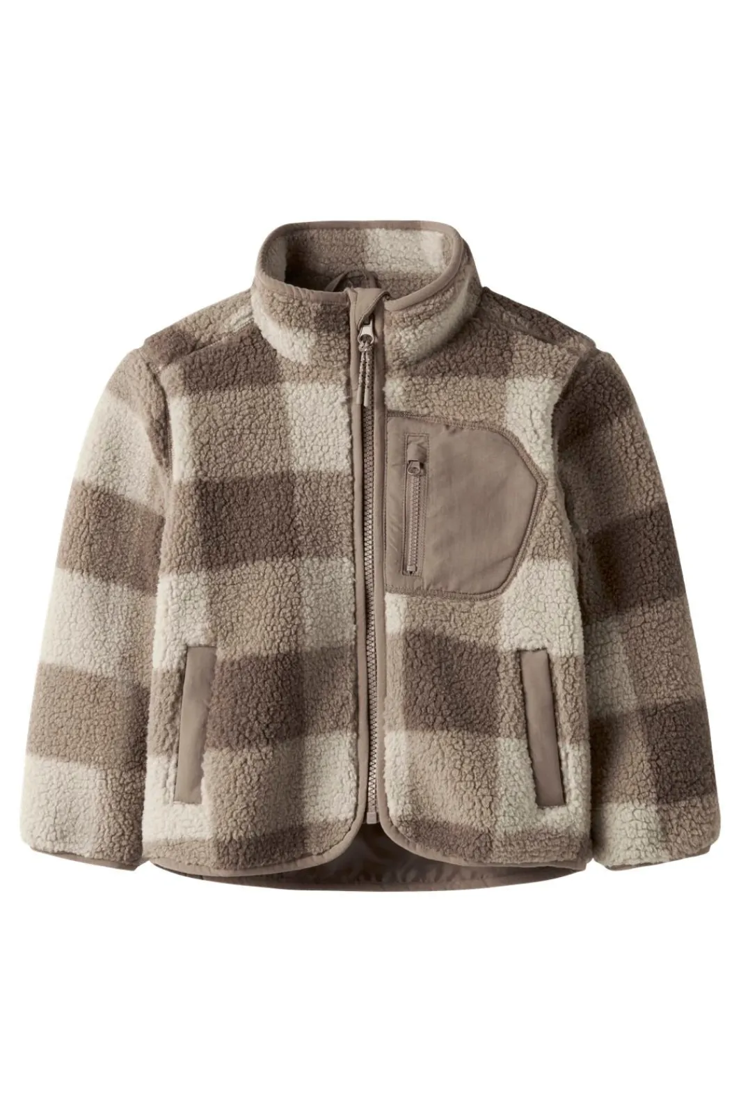 Name It Nmmmonico Sherpa Jacket Check | Barn Jackor & Kappor