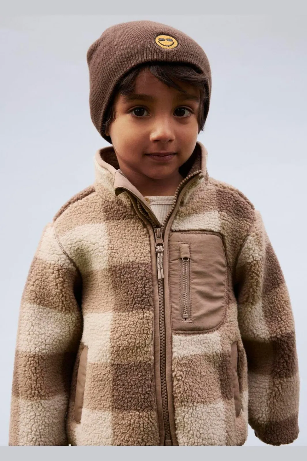 Name It Nmmmonico Sherpa Jacket Check | Barn Jackor & Kappor