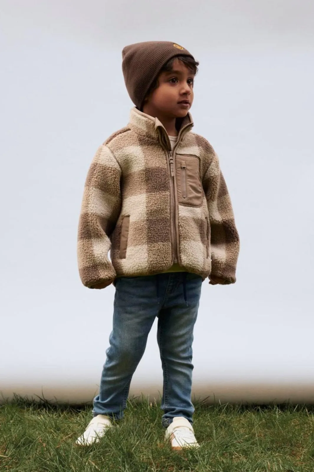 Name It Nmmmonico Sherpa Jacket Check | Barn Jackor & Kappor