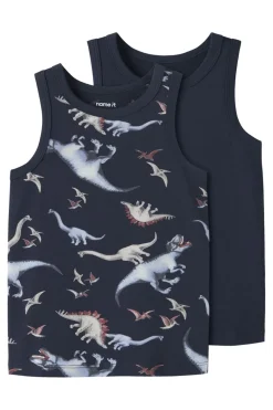 Nmmtank Top Navy Dino