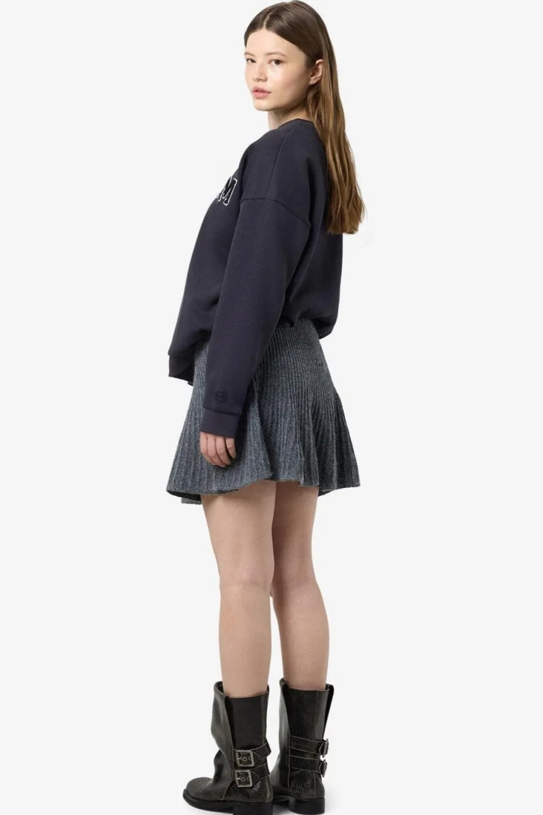 Noisy May Nnoa Nw Peated Knit kirt Fwd | Kjolar