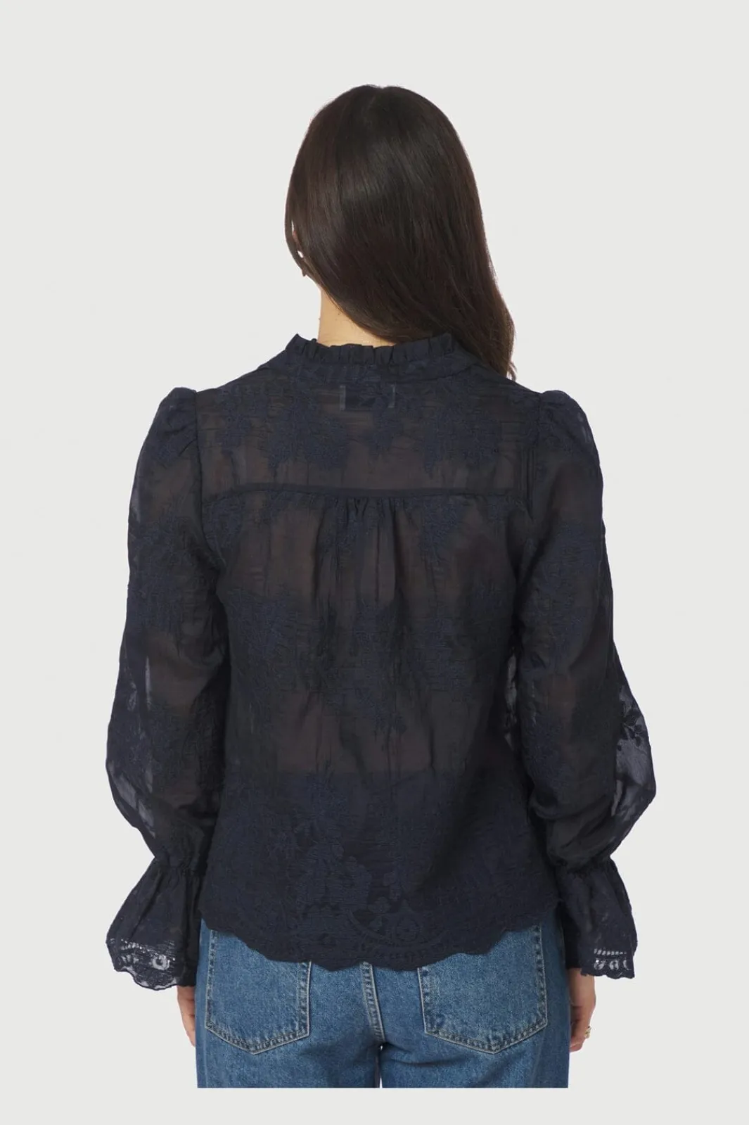 Neo Noir Nnamara Big Embroidery Blouse 163032 | Blusar & Skjortor