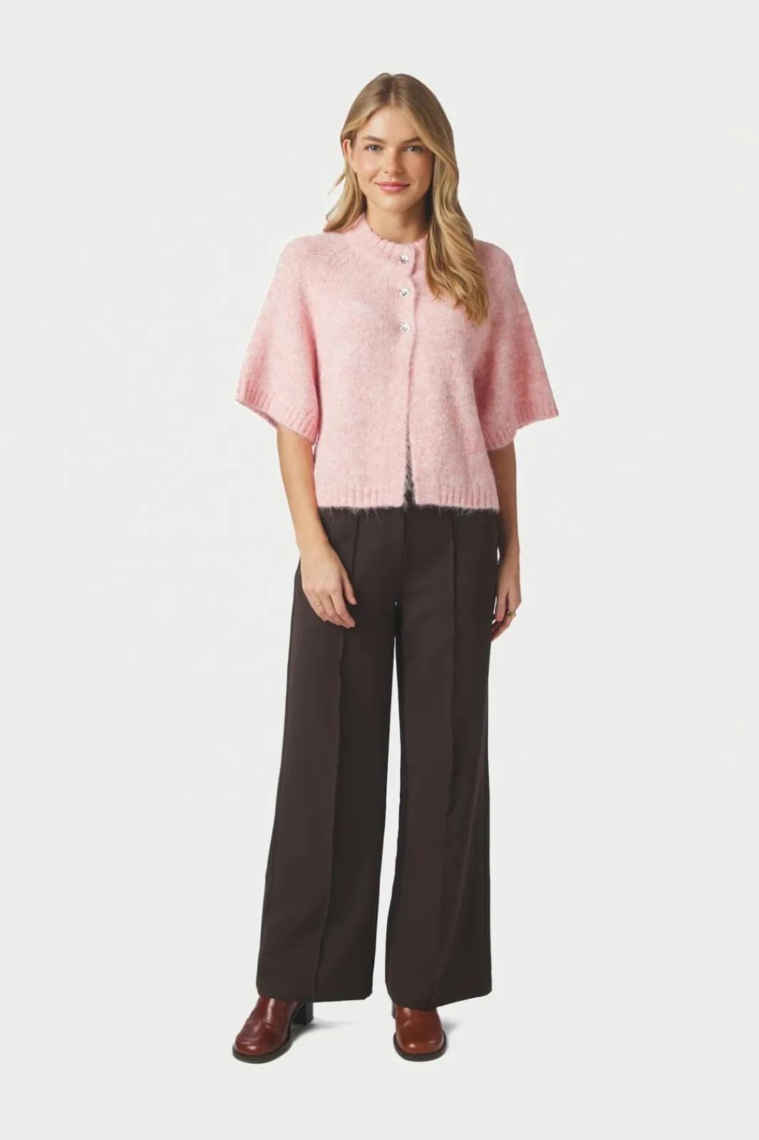 Neo Noir Nnbenuta Fluffy Knit Cardigan 165816 | Cardigans