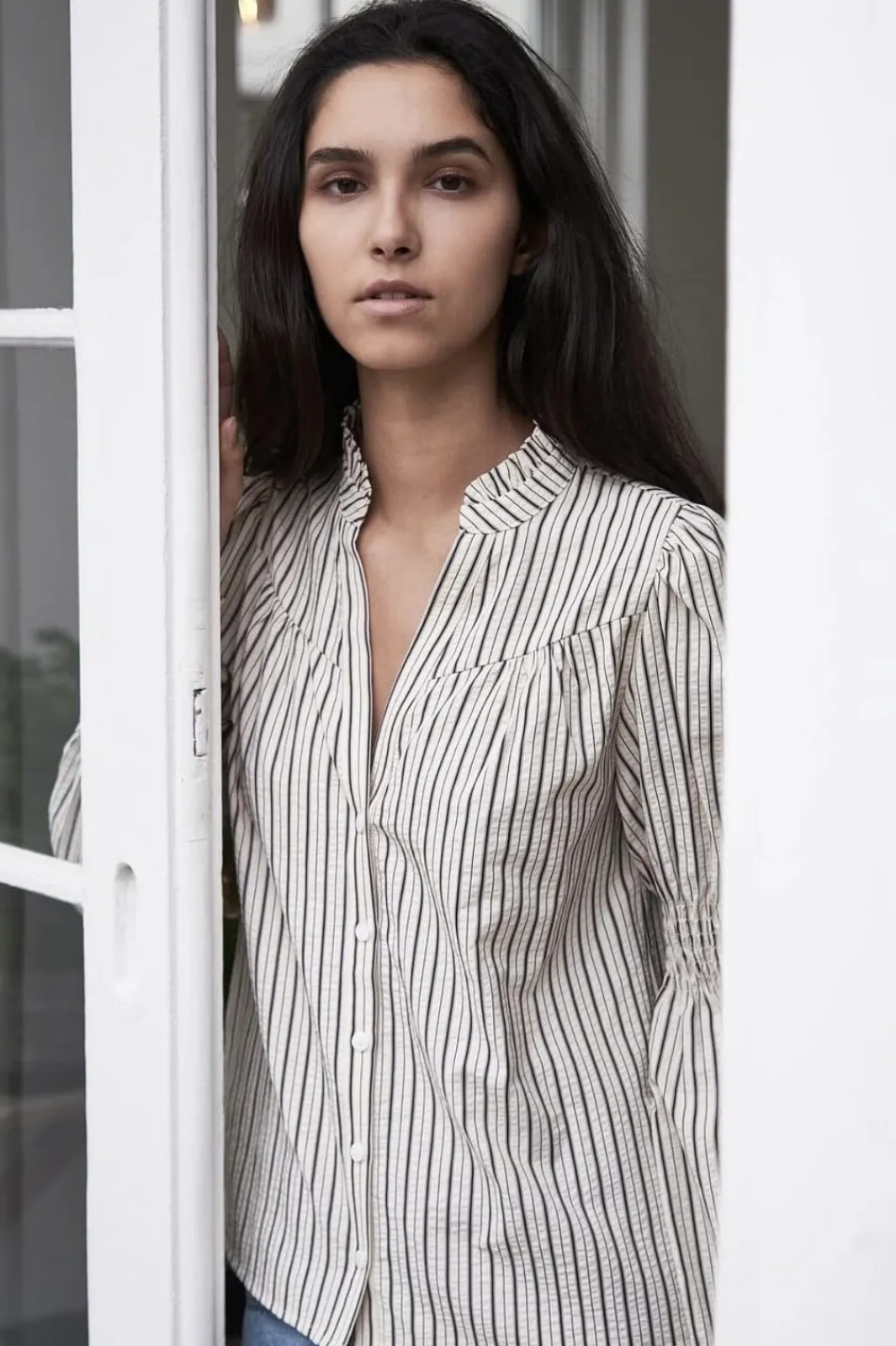 Neo Noir Nncamilla Contrast Blouse 164669 | Blusar & Skjortor