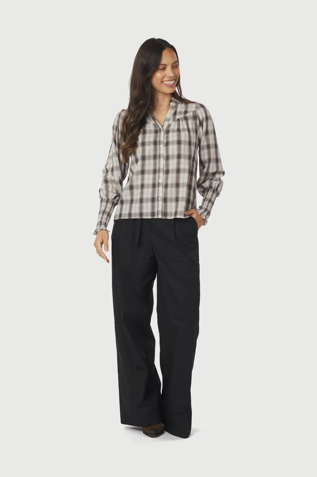 Nncamisa Big Check Blouse 166886