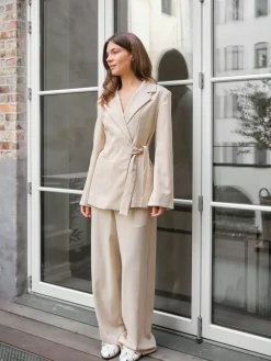 Neo Noir Nncarmia Melange Tie Blazer 168227 | Blazers