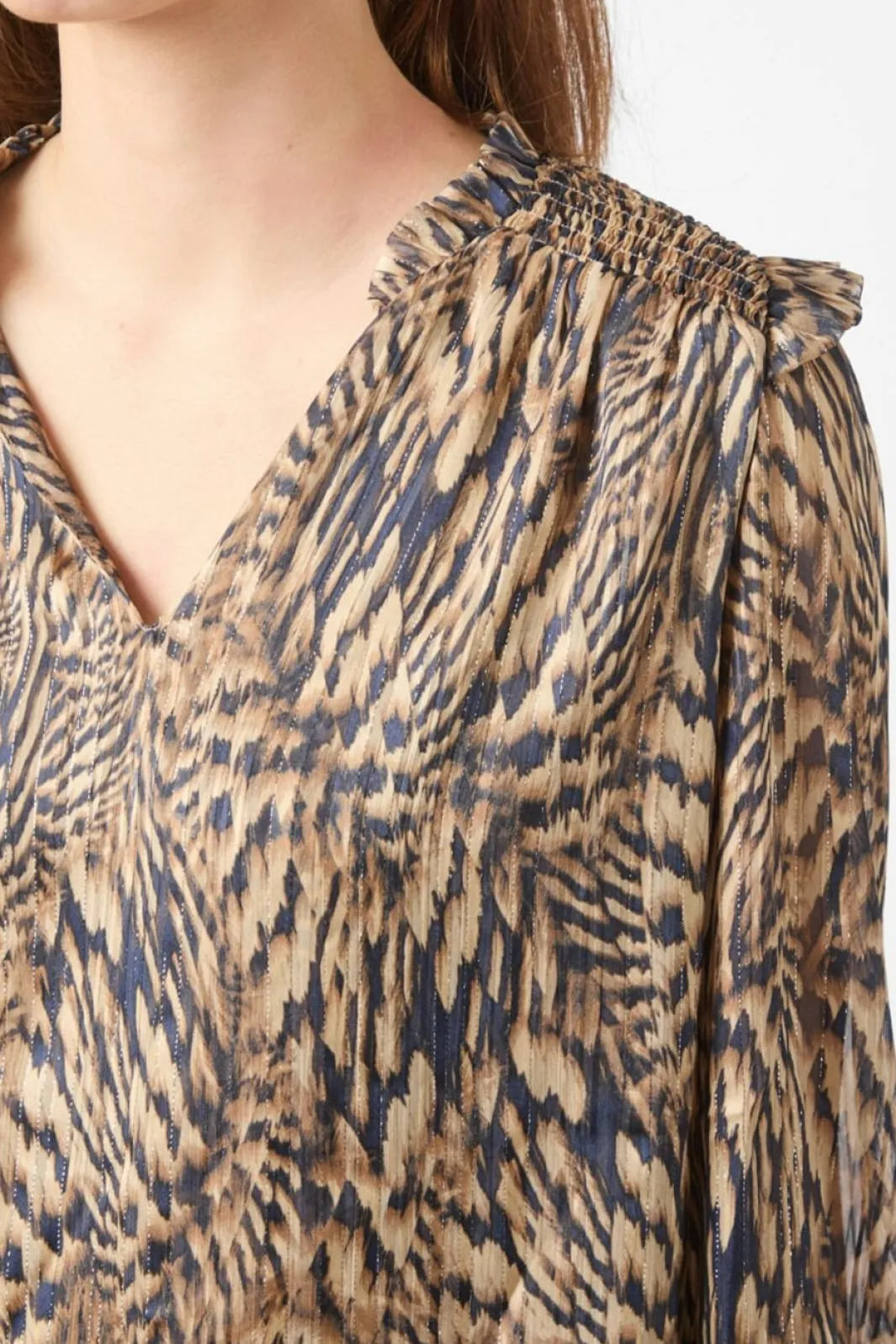 Neo Noir Nndavina Pattern Blouse 166259 | Blusar & Skjortor