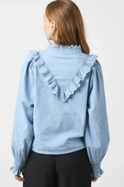 Neo Noir Nndegas Denim Blouse 166229 | Blusar & Skjortor