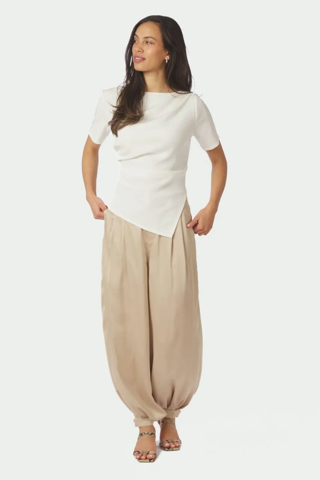 Nnfayla Drapy Satin Balloon Pants 167418