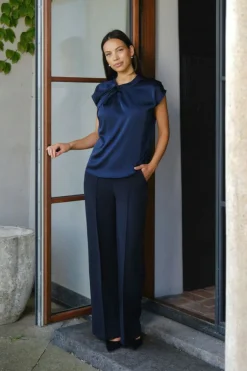 Neo Noir Nnfleur Drapy Satin Blouse 160990 | Blusar & Skjortor