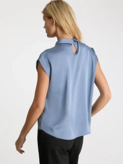 Neo Noir Nnfleur Drapy Satin Blouse | T-Shirts & Toppar