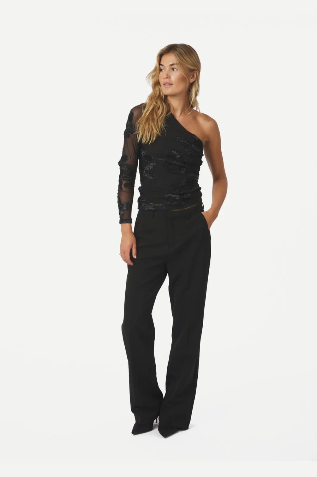 Neo Noir Nnfriana Big Flower Mesh Blouse 167272 | Blusar & Skjortor