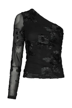 Neo Noir Nnfriana Big Flower Mesh Blouse 167272 | Blusar & Skjortor