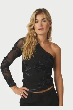 Neo Noir Nnfriana Big Flower Mesh Blouse 167272 | Blusar & Skjortor