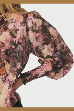 Neo Noir Nngilda Big Flower Blouse 166925 | Blusar & Skjortor