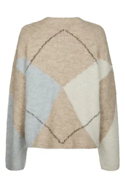 Nninga Check Fluff Knit Blouse 165205