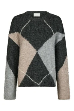 Neo Noir Nninga Check Fluff Knit Blouse 165205 | Blusar & Skjortor|Sticka
