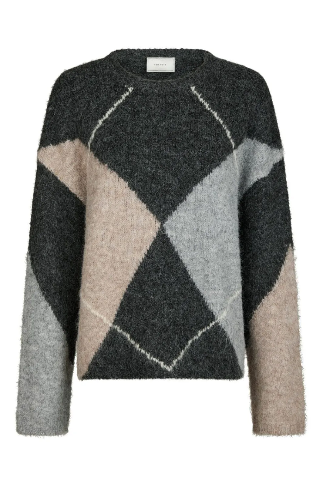 Neo Noir Nninga Check Fluff Knit Blouse 165205 | Blusar & Skjortor|Sticka