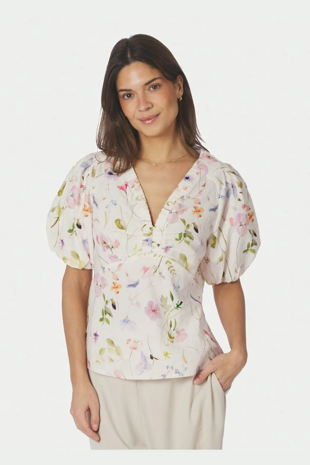 Neo Noir Nnirina Flower Blouse 169056 | Blusar & Skjortor