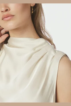 Neo Noir Nnisola Drapy Satin Top 167873 | T-Shirts & Toppar