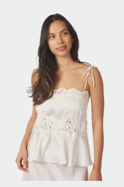 Nnkaela Heavy Sateen Lace Top 168290