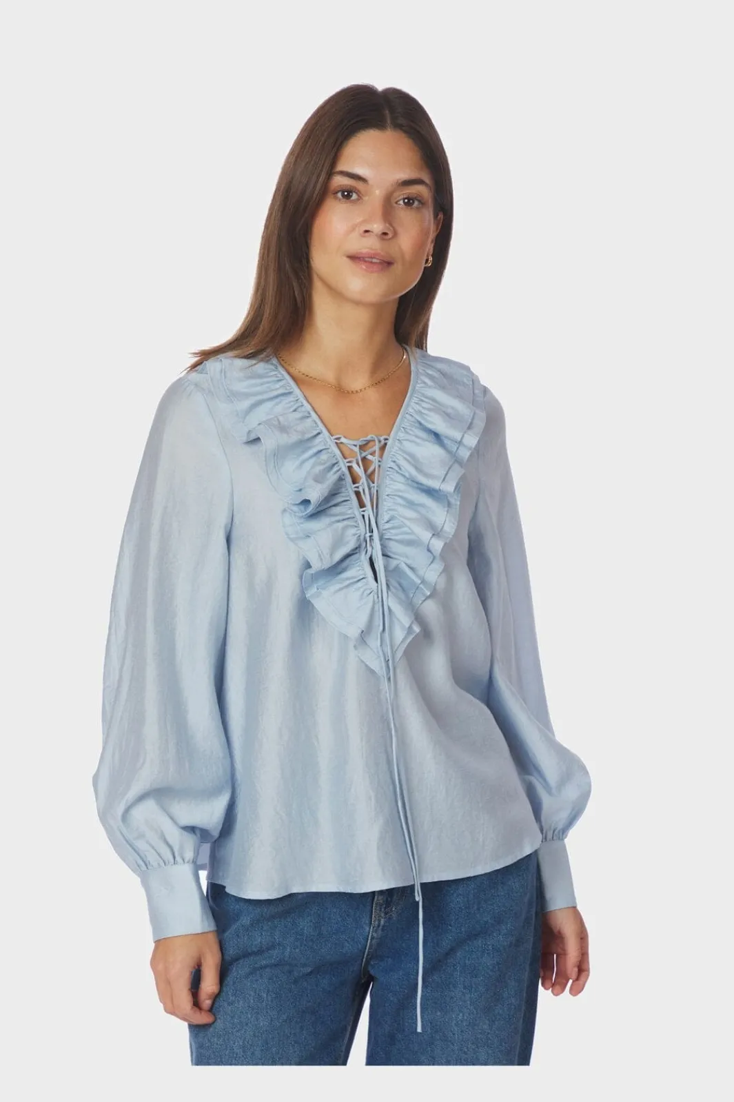 Neo Noir Nnkatarina Crepe Ruffle Blouse 166497 | Blusar & Skjortor