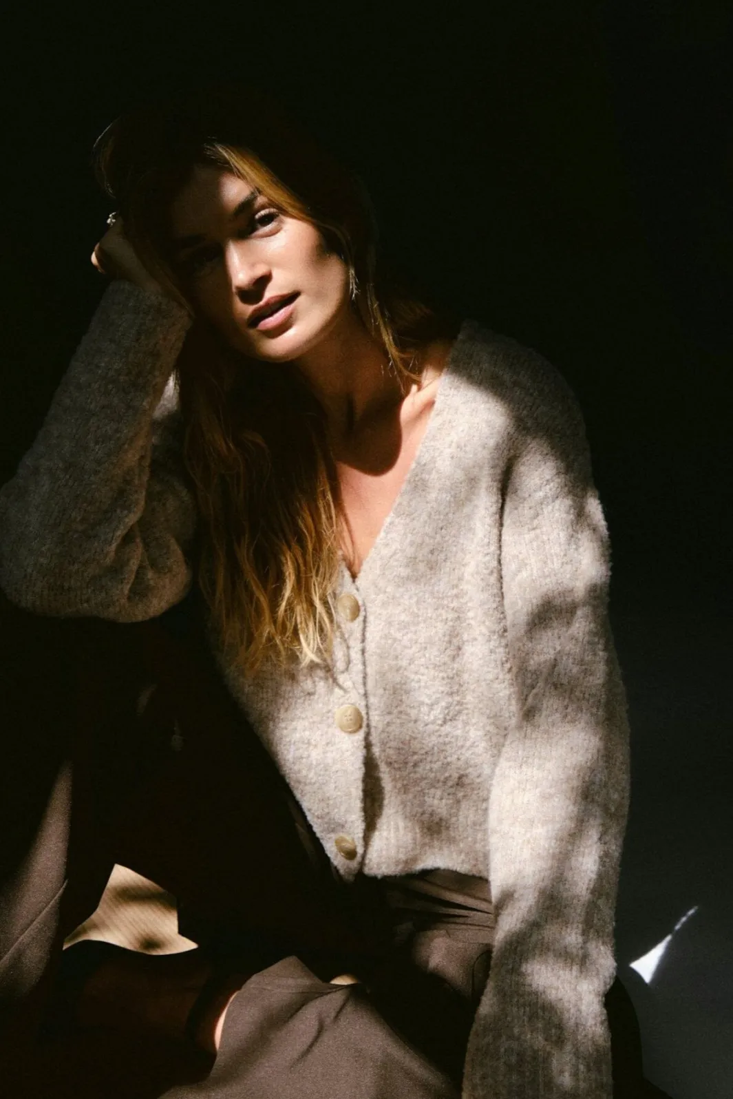 Neo Noir Nnlavanda Boucle Knit Cardigan 164894 | Amningsvänliga Kläder|Cardigans