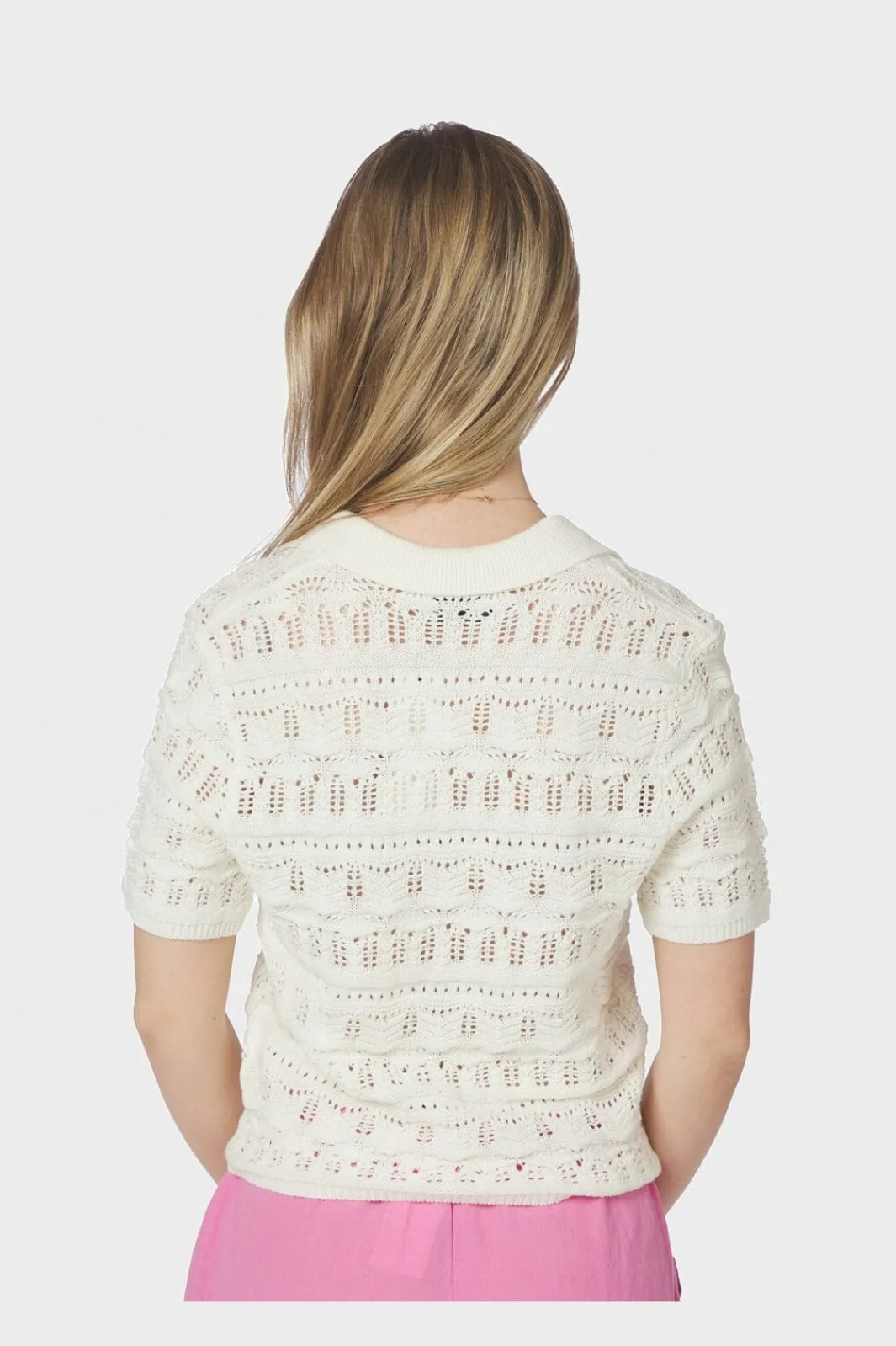 Neo Noir Nnmarisini Stitch Polo Knit Top 165940 | Sticka