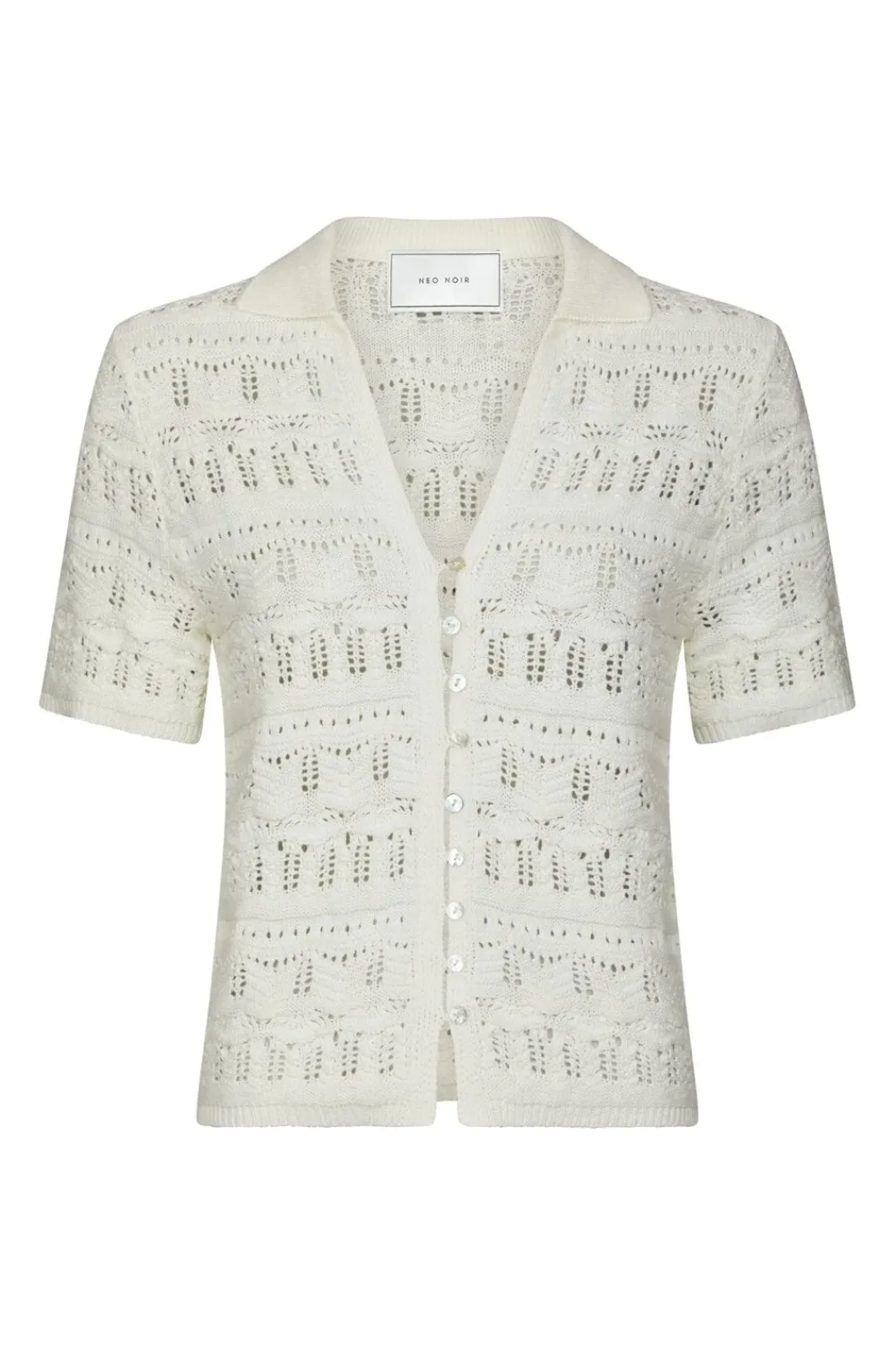 Neo Noir Nnmarisini Stitch Polo Knit Top 165940 | Sticka
