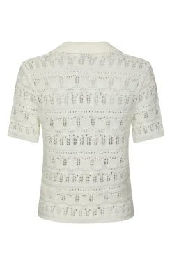 Neo Noir Nnmarisini Stitch Polo Knit Top 165940 | Sticka