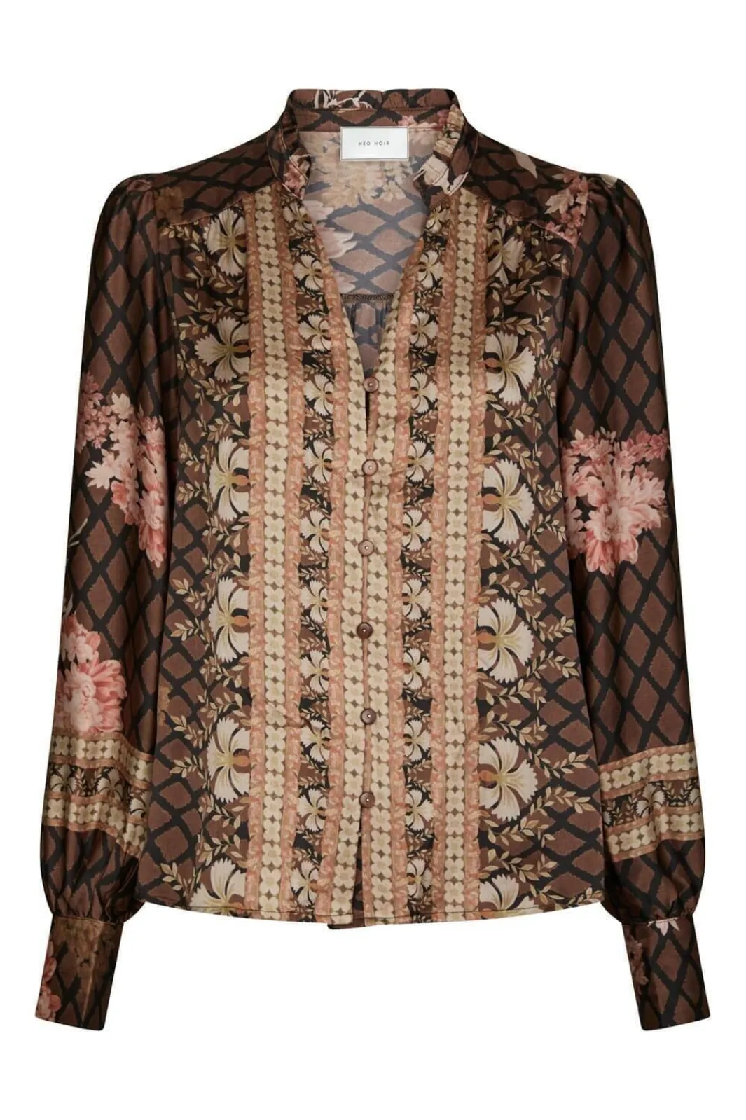 Neo Noir Nnmassima Botanical Border Blouse 167029 | Blusar & Skjortor|Set