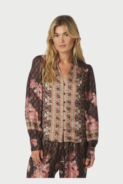 Neo Noir Nnmassima Botanical Border Blouse 167029 | Blusar & Skjortor|Set