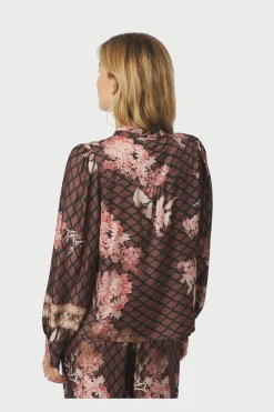 Neo Noir Nnmassima Botanical Border Blouse 167029 | Blusar & Skjortor|Set