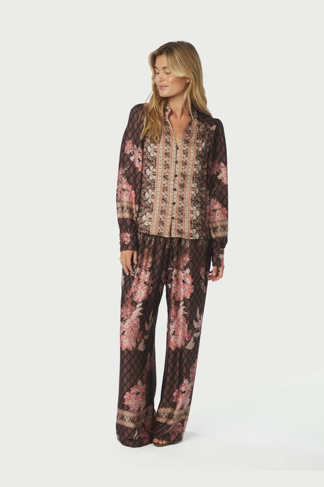 Neo Noir Nnmassima Botanical Border Blouse 167029 | Blusar & Skjortor|Set