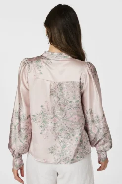 Neo Noir Nnmassima Paisley Border Blouse 160960 | Blusar & Skjortor