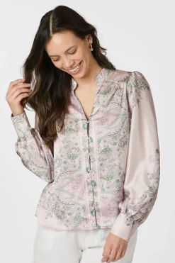 Neo Noir Nnmassima Paisley Border Blouse 160960 | Blusar & Skjortor