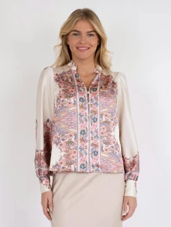 Neo Noir Nnmassima Paisley Border Blouse | Blusar & Skjortor