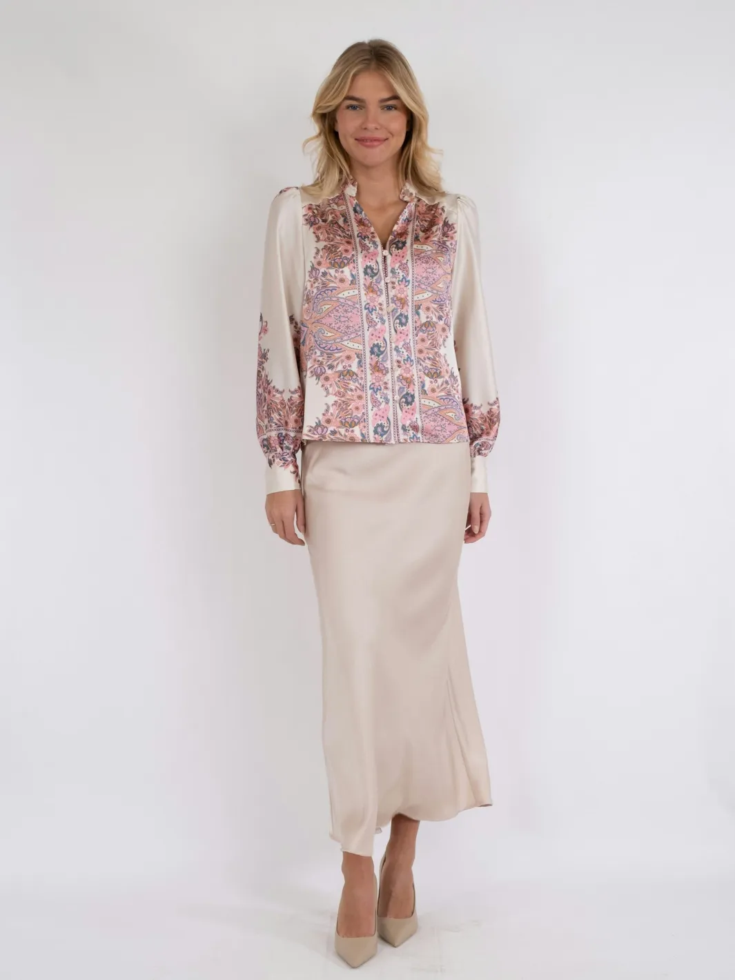 Neo Noir Nnmassima Paisley Border Blouse | Blusar & Skjortor