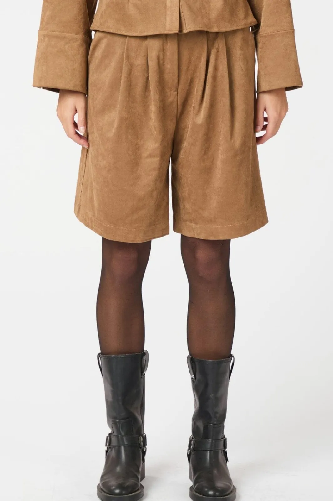 Neo Noir Nnnika Faux Suede Bermuda Shorts 164474 | Shorts
