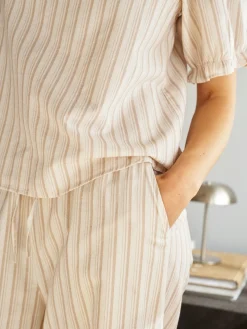 Neo Noir Nnodesa Linen Stripe Blouse 169338 | Blusar & Skjortor