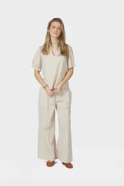 Neo Noir Nnodesa Linen Stripe Blouse 169338 | Blusar & Skjortor