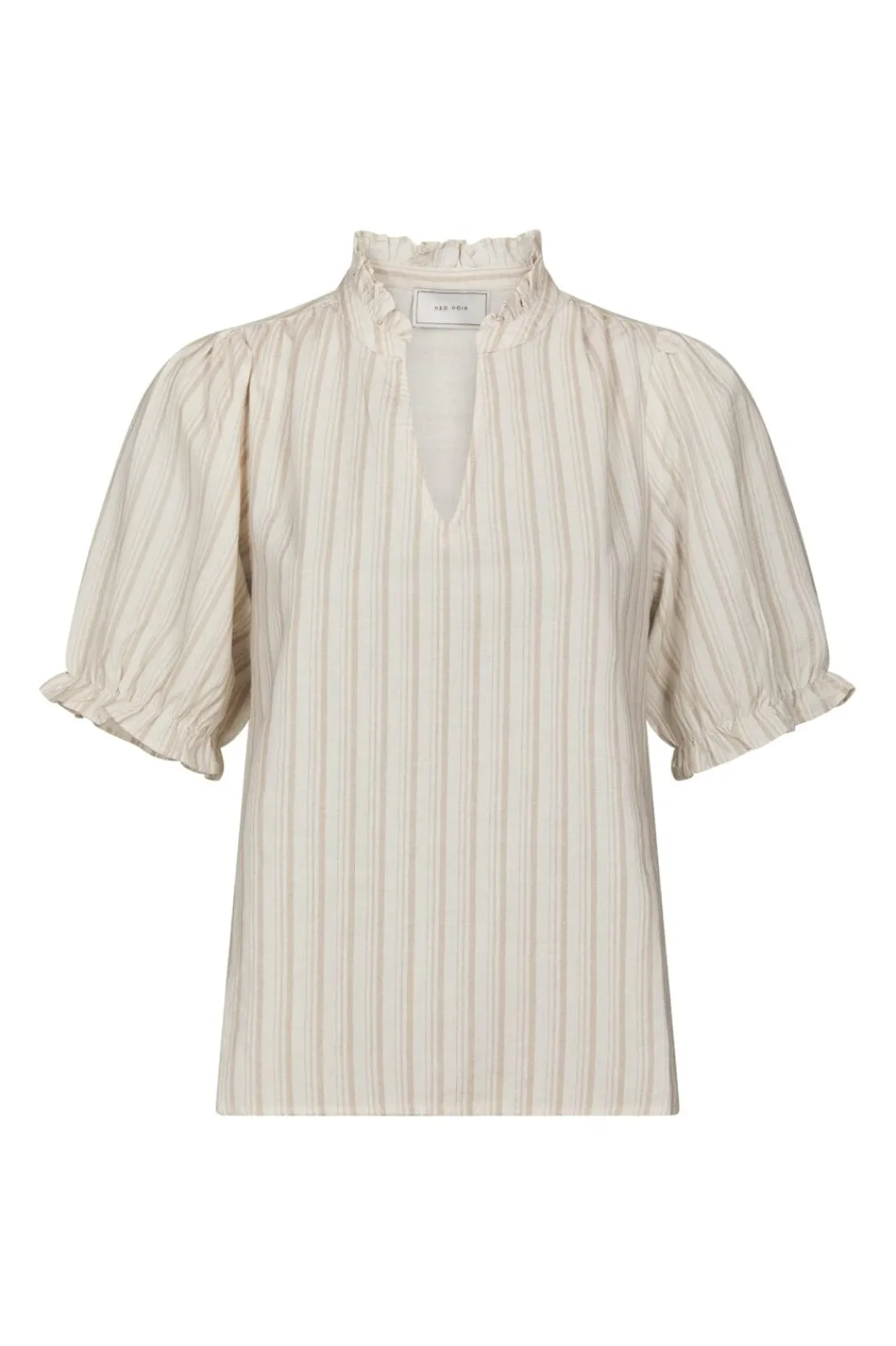 Neo Noir Nnodesa Linen Stripe Blouse 169338 | Blusar & Skjortor