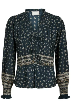 Neo Noir Nnora Mini Border Blouse 164597 | Blusar & Skjortor