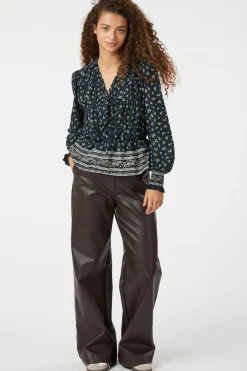 Neo Noir Nnora Mini Border Blouse 164597 | Blusar & Skjortor