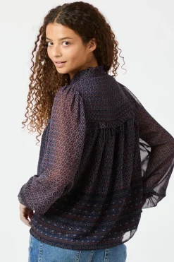 Neo Noir Nnrhia Border Pattern Blouse 163994 | Blusar & Skjortor