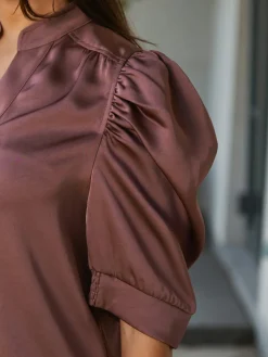 Nnroella Heavy Sateen Blouse 162590