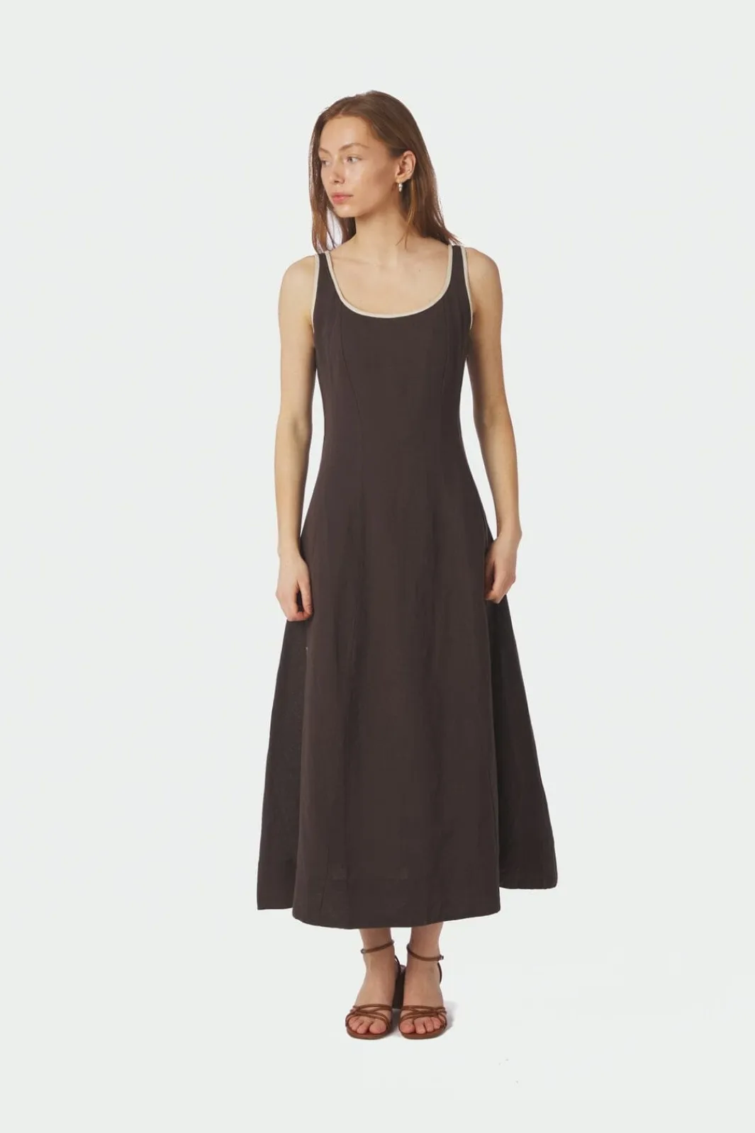 Neo Noir Nnsafinan Linen Contrast Dress 168961 | Klänningar