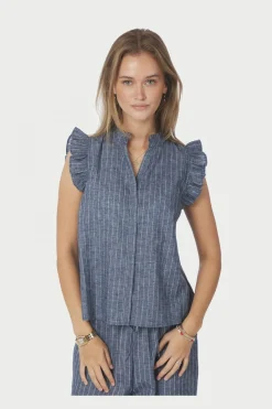 Neo Noir Nnsiona Emb Stripe Top 168373 | Set|T-Shirts & Toppar
