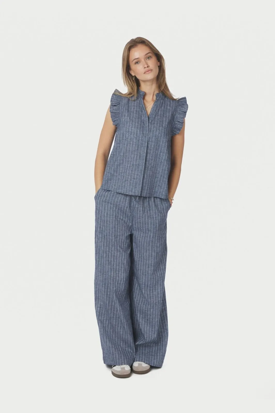 Neo Noir Nnsiona Emb Stripe Top 168373 | Set|T-Shirts & Toppar