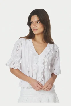 Neo Noir Nntalise Emb Blouse 168711 | Blusar & Skjortor